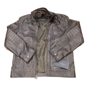 Marc New York Andrew Marc Brown Leather Jacket Size Small NWT